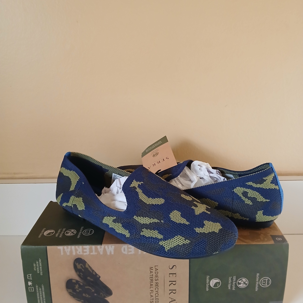 Ladies Recycled Material Camouflage Flats